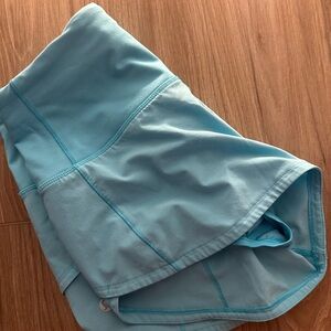 Lululemon Shorts 2.5 Electric Turquoise High Rise